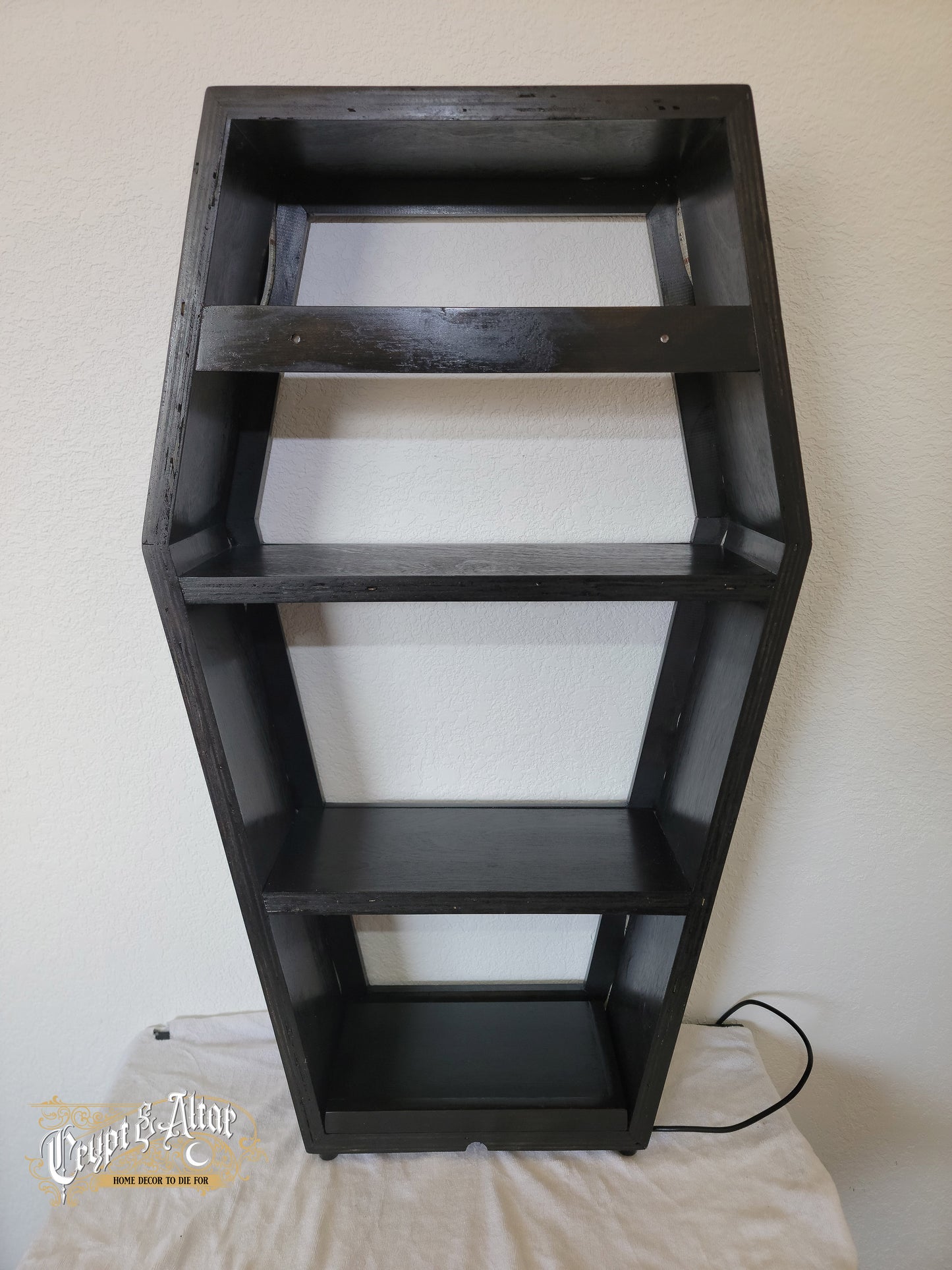 The Coffin Shelf w/LED Lighting V2 Medium - Vintage Black