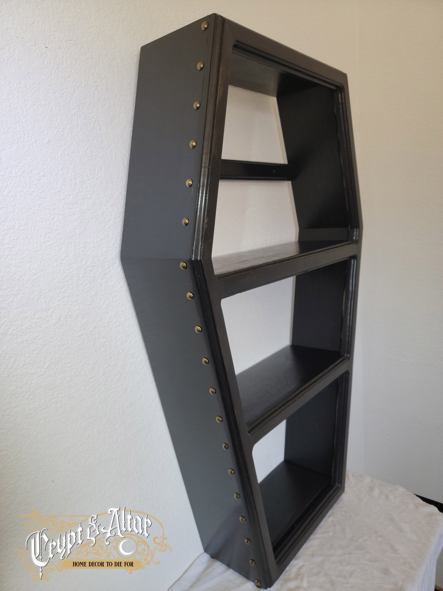 The Coffin Shelf w/LED Lighting V2 Large - Vintage Black