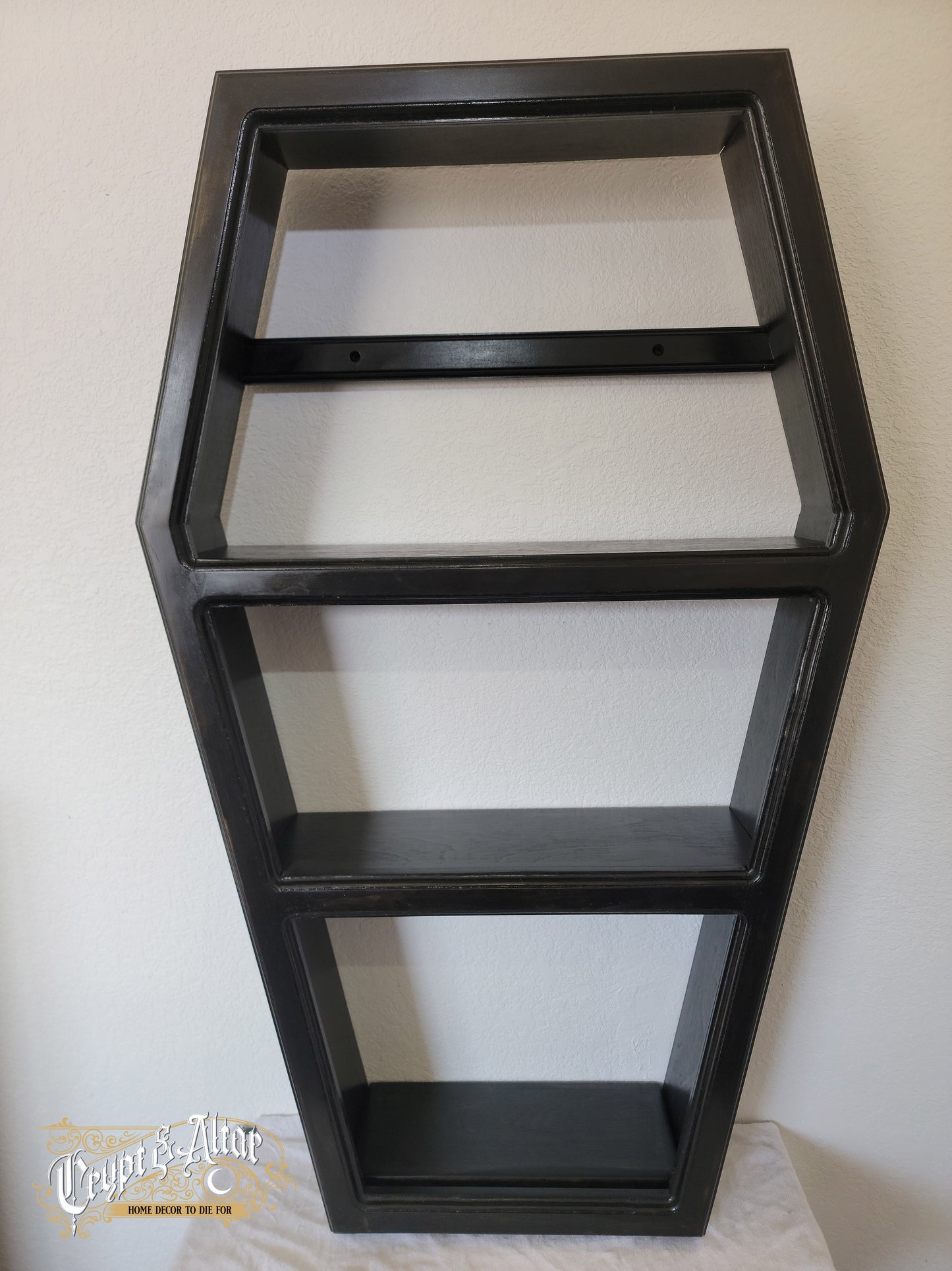 The Coffin Shelf w/LED Lighting V2 Large - Vintage Black