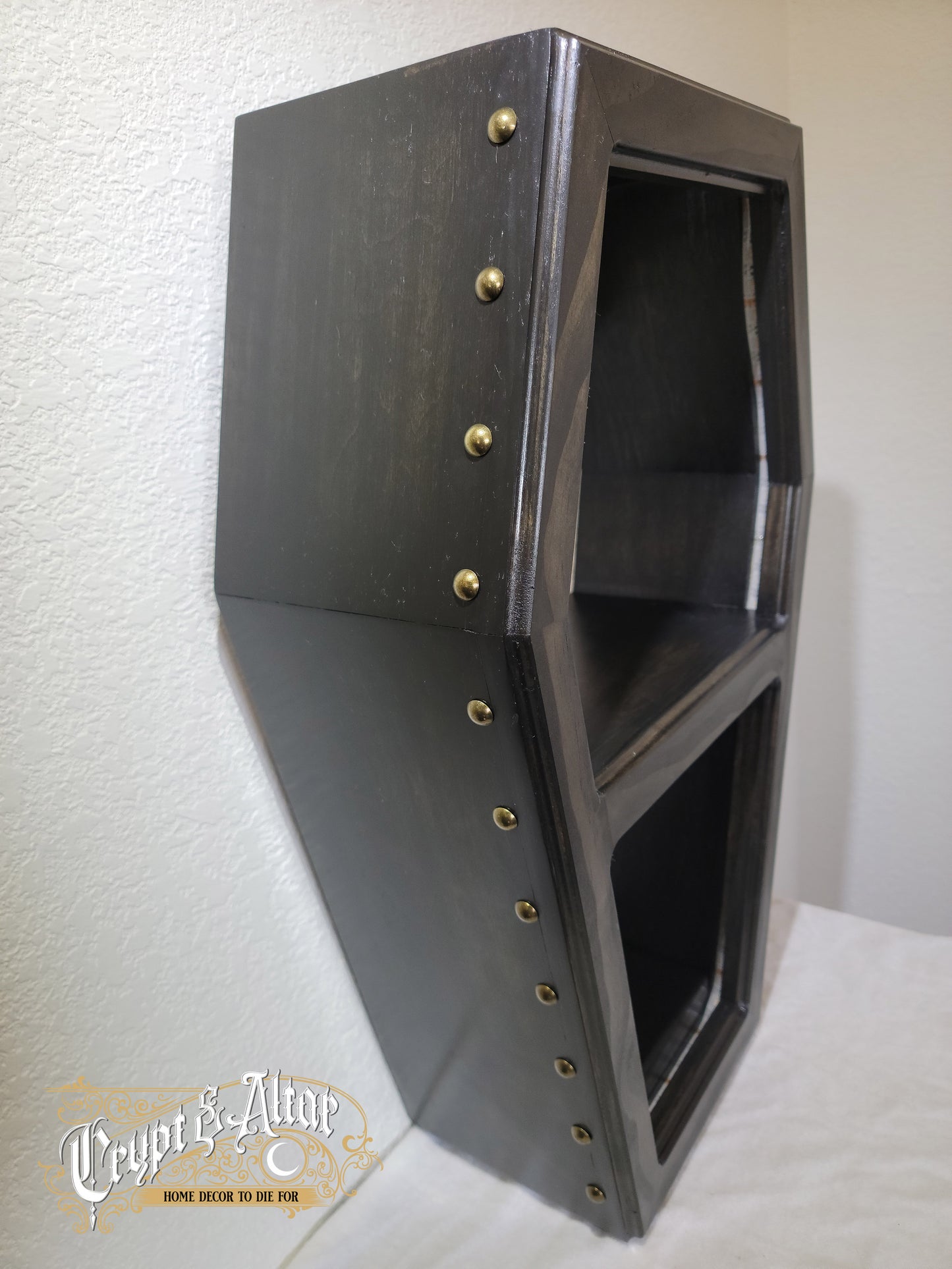 The Coffin Shelf w/LED Lighting V2 Small - Vintage Black